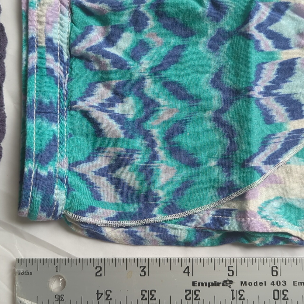 Boho Drawstring Colorful Patterned Shorts Large - Picture 5 of 11